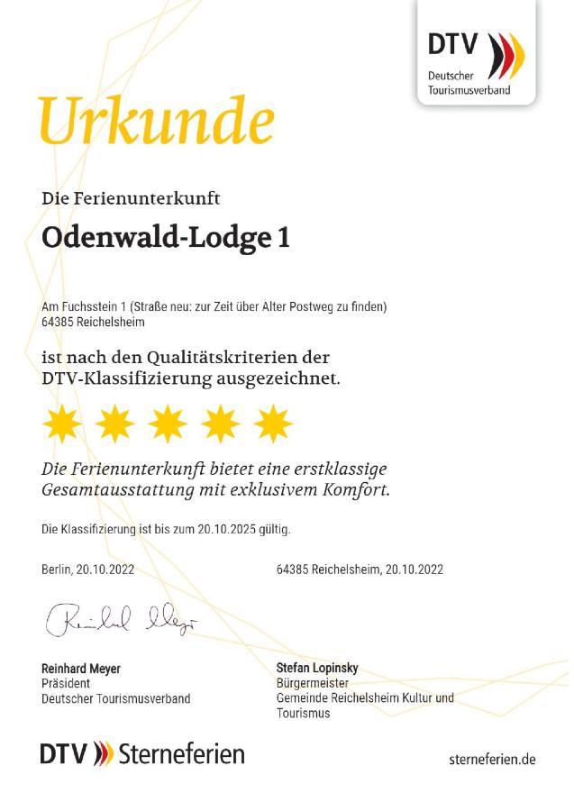 Odenwald-Lodge Mit Infrarotsauna Und E-Ladestation "Haus Purpur" Reichelsheim 外观 照片